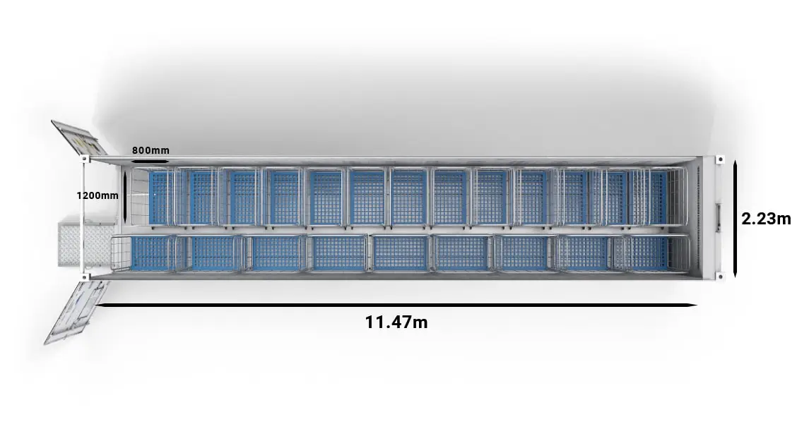 ArcticStore Horizon 40ft Trolleys